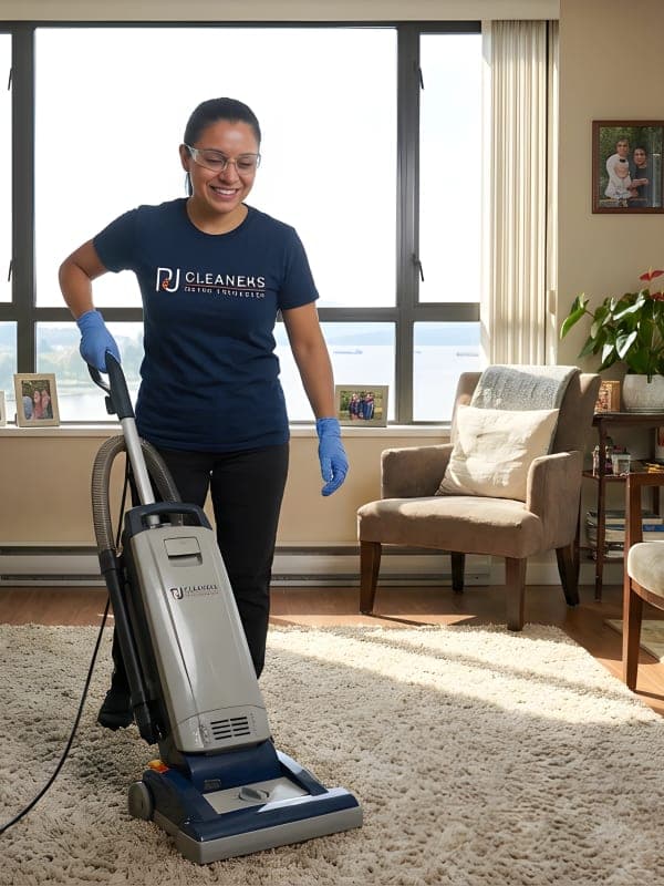 P&J Cleaners professional performing a residential deep clean in Vancouver