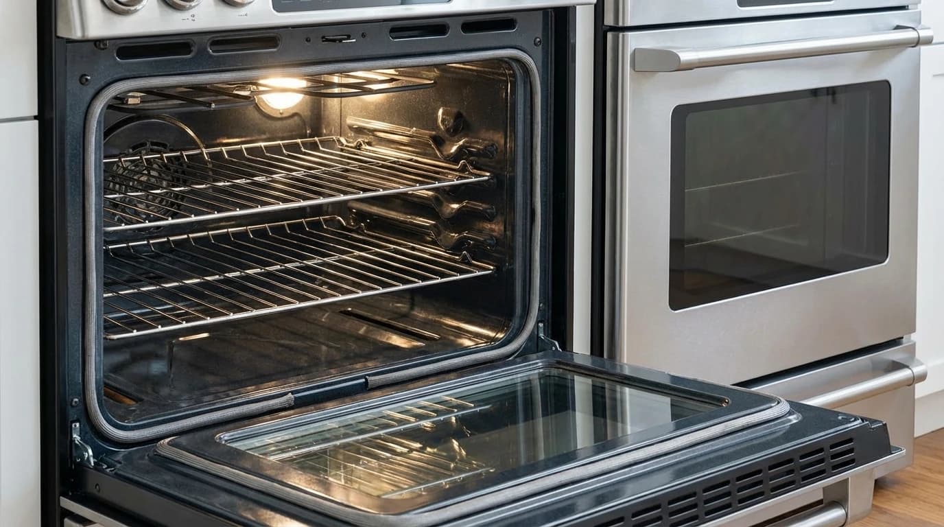 Professional oven cleaning results Fort Langley heritage B&B kitchen