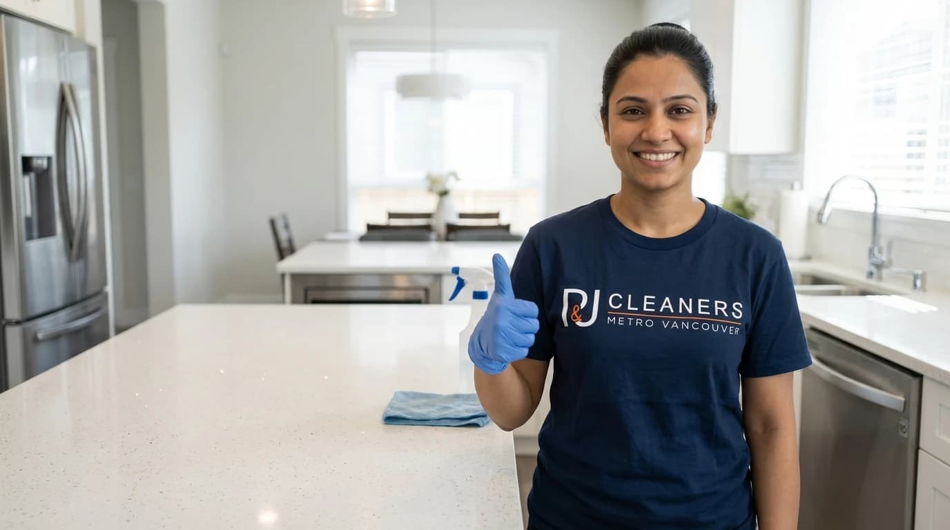 Professional cleaning team member displaying insurance credentials and safety certification documentation