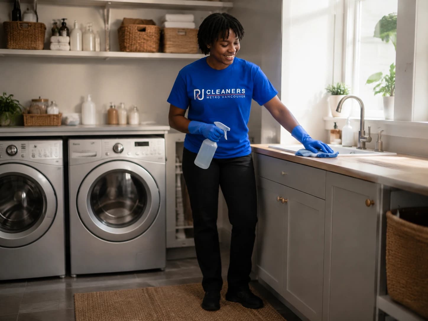 Professional cleaning team using modern techniques and equipment for efficient service